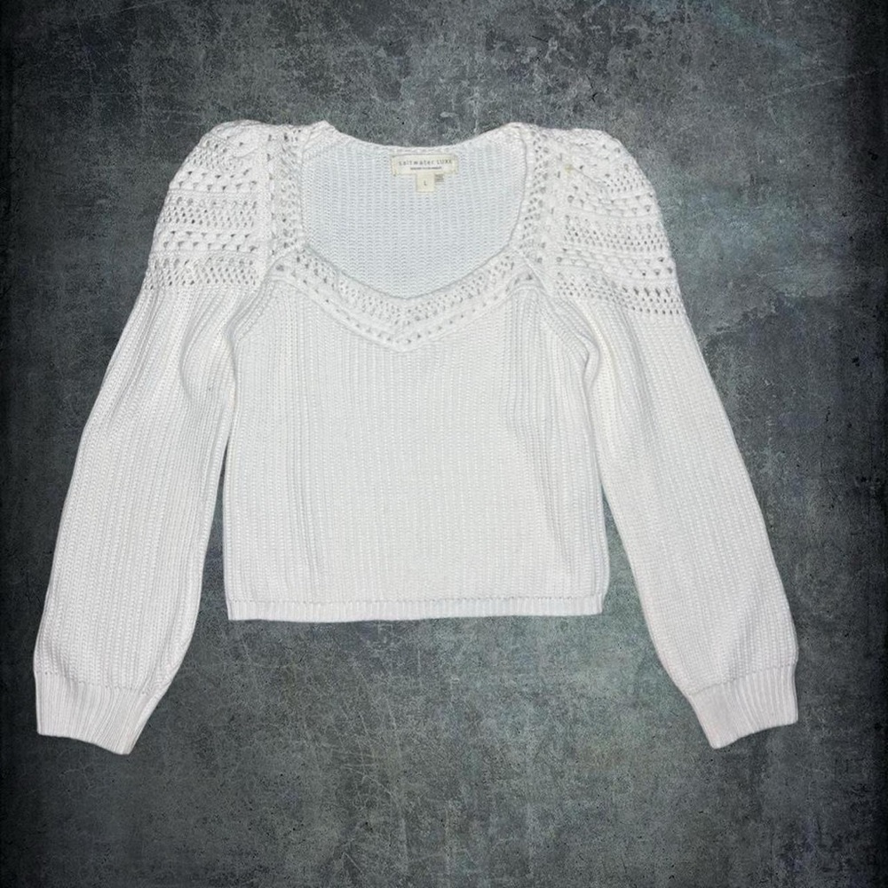Saltwater LUXE Ivory Knit Top